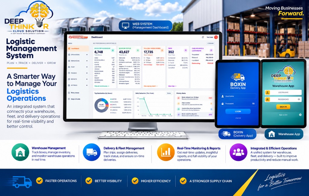Logistic Management System — warehouse, fleet, delivery, and finance in one platform